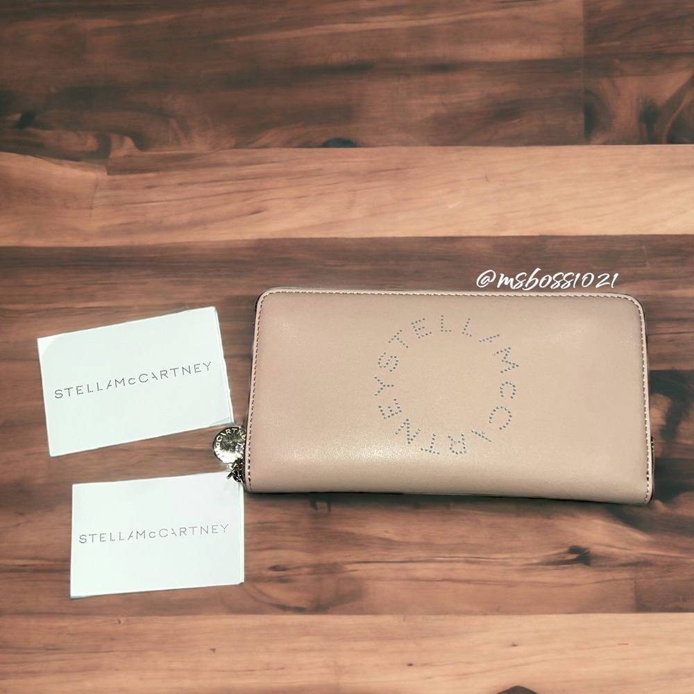 Stella McCartney Stella Logo Continental Wallet in Blush BRAND NEW